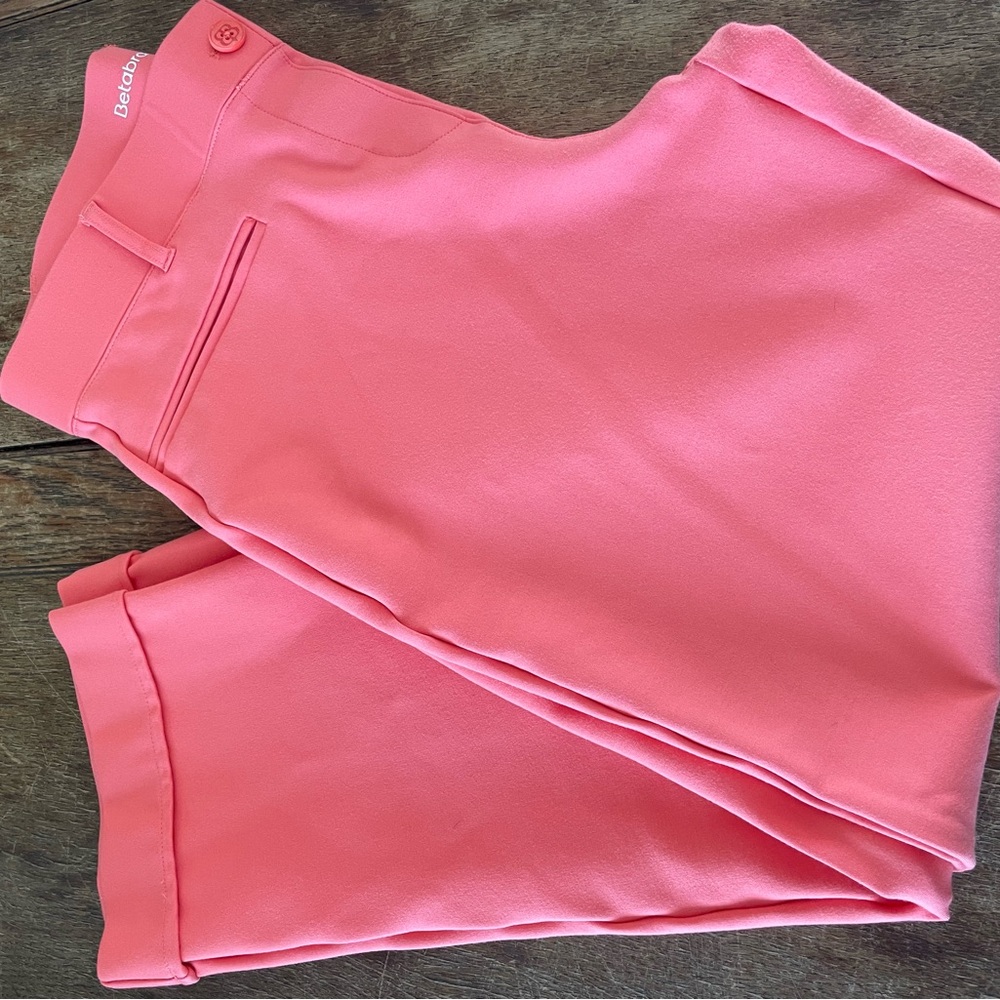 Betabrand Pink/Coral Cropped Pants